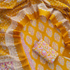 Handcrafted Indigo Blue Floral Printed Pure Cotton Unstitched Suit Set