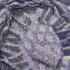 Lilac Lavender Floral Jaal Pure Cambric Cotton Dress Material Set