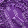 Jaipuri Royal Purple Tree Motif & Ornamental Ikat Border Pure Cambric Cotton Unstitched Dress Material