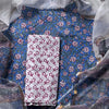 Block Bloom - Vibrant Color Cotton Dress Material with Kota Doria Dupatta