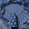 Traditional Print Handblock Cotton Dress Fabric with Kota Doria Dupatta