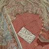 Brick Red & Cream Floral Vine Cotton Suit Set with Kota Doria Dupatta