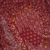 Deep Maroon & Mustard Floral Vine Cotton Suit Set with Kota Doria Dupatta