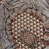 Chocolate Brown & Beige Floral Booti Hand-Block Printed Cotton Unstitched Suit Set with Kota Doria Dupatta