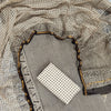 Black & Beige Vertical Fine Stripes Hand-Block Printed Cotton Unstitched Suit Set with Kota Doria Dupatta