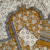 Mustard Floral Jal & Off-White Floral Chakra Pure Cambric Cotton Dress Material Set