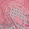 Rose Pink & Magenta Floral Jaal Block Printed Cotton Unstitched Dress Material