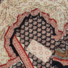 Black, Rust &amp; Ivory Hand Block Print Cotton Dress Material