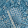 Peacock Blue Floral Booti & Geometric Block Printed Cotton Unstitched Dress Material