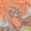 Ethnic Weaves Peach Floral Pure Cotton Dress Material