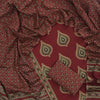 Crimson Heritage: Hand Block Printed Unstitched Cotton Suit Set