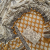 Handcrafted Mustard Yellow & Off-White Paisley Boota Printed Pure Cotton Unstitched Suit Set