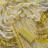 Off-White & Sunshine Yellow Paisley Floral Hand-Block Printed Pure Cotton Unstitched Suit Set