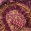Deep Magenta Purple & Mustard Paisley Jaal Hand-Block Printed Cotton Suit Set with Kota Doria Dupatta