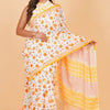 Cotton Whimsy - Elegant Pure Cotton Handcrafted Block Print Saree