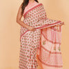 Pure Cotton Penache - Stylish and Comfortable Hand Block Floral Print Cotton Saree