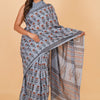 Block Bloom - Vibrant Color Bagru Print Cotton Saree
