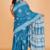 Ethereal Prints - Premium Quality Pure Cotton Floral Hand Block Print Saree