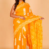 Experience the Softness of Pure Cotton - Stylish and Comfortable Floral Hand Block Print Saree