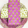 Block Bloom - Vibrant Color Cotton Dress Material