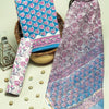 Designer Printed Cotton Dress Set with Kota Doria Dupatta