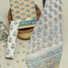 Handloom Elegance Cotton Suit Fabric with Kota Doria Dupatta