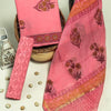 Kalamkari Cotton Unstitched Suit with Kota Doria Dupatta