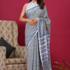 Block Bloom - Vibrant Color Bagru Print Cotton Saree