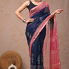 Handwoven Red Bagru Print Kota Doria Saree - Naturally Dyed & Artisanal