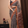 Handwoven Red Bagru Print Kota Doria Saree - Naturally Dyed & Artisanal