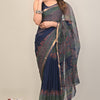 Handwoven Red Bagru Print Kota Doria Saree - Naturally Dyed & Artisanal