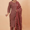 Luxury Cotton Kurta Set - Block Print & Embroidered Detailing