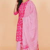 Luxury Cotton Kurta Set - Block Print & Embroidered Detailing