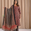 Luxury Cotton Kurta Set - Block Print & Embroidered Detailing