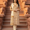 Luxury Cotton Kurta Set - Block Print & Embroidered Detailing