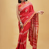 Sanganeri Printed Pure Cotton Saree with Elegant Zari Border