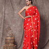 Sanganeri Printed Pure Cotton Saree with Elegant Zari Border