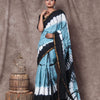 Sanganeri Printed Pure Cotton Saree with Elegant Zari Border