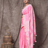 Sanganeri Printed Pure Cotton Saree with Elegant Zari Border
