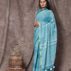 Sanganeri Printed Pure Cotton Saree with Elegant Zari Border
