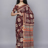 Sanganeri Printed Pure Cotton Saree with Elegant Zari Border