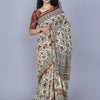 Sanganeri Printed Pure Cotton Saree with Elegant Zari Border