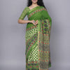Sanganeri Printed Pure Cotton Saree with Elegant Zari Border
