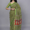 Sanganeri Printed Pure Cotton Saree with Elegant Zari Border
