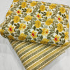 Floral Cotton Running Material – Elegant & Lightweight Fabric for Dressmaking