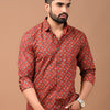 Urban Luxe Weave: Classic Full-Sleeve Cotton Shirts for Men