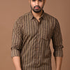 Urban Luxe Weave: Classic Full-Sleeve Cotton Shirts for Men