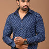 Urban Luxe Weave: Classic Full-Sleeve Cotton Shirts for Men