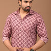 Urban Luxe Weave: Trendy Full-Sleeve Cotton Shirts for Men