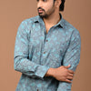 Urban Luxe Weave: Classic Full-Sleeve Cotton Shirts for Men
